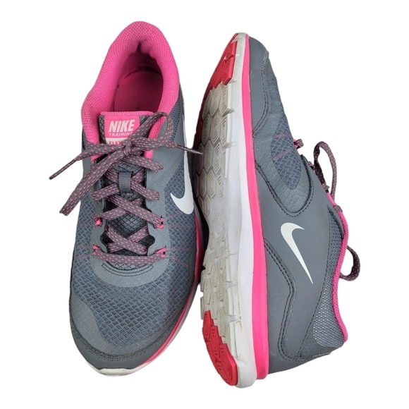 NIKE Women's Flex Trainer 5 Training Shoes Gray 724858-003 - Picture 7 of 8